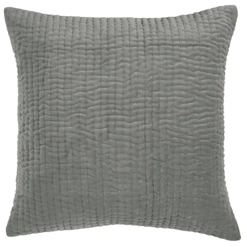 Haze Embroidered Feather Cushion Steel image 0
