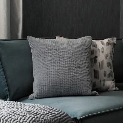 Haze Embroidered Feather Cushion Steel image 3