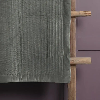 Haze Velvet Quilted Throw Steel image 3