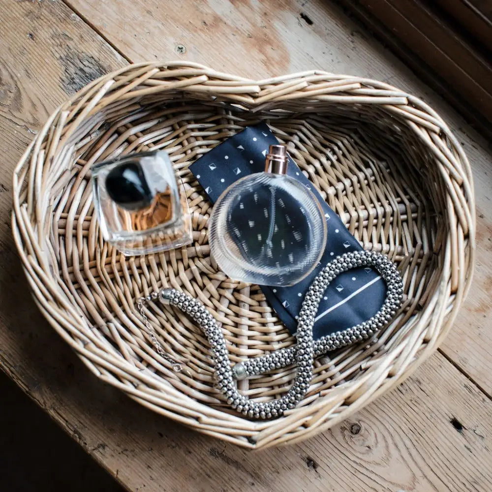 Heart Shaped Decorative Wicker Tray image 1