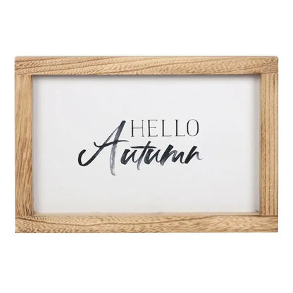 Hello Autumn Fall Wooden Frame Sign