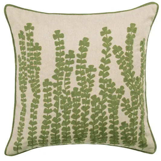 Herb Embroidered Cushion Sage