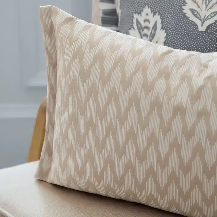 Hutton Woven Jacquard Cushion Linen image 3