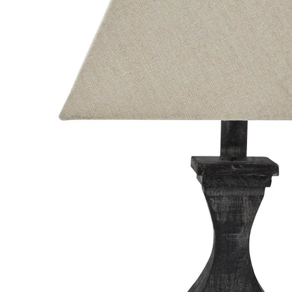 Incia Fluted Wooden Table Lamp image 2
