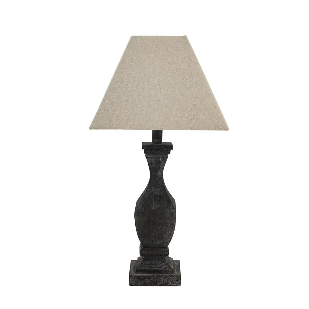 Incia Fluted Wooden Table Lamp image 0