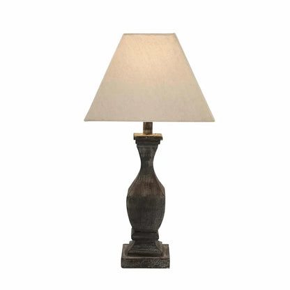 Incia Fluted Wooden Table Lamp image 1
