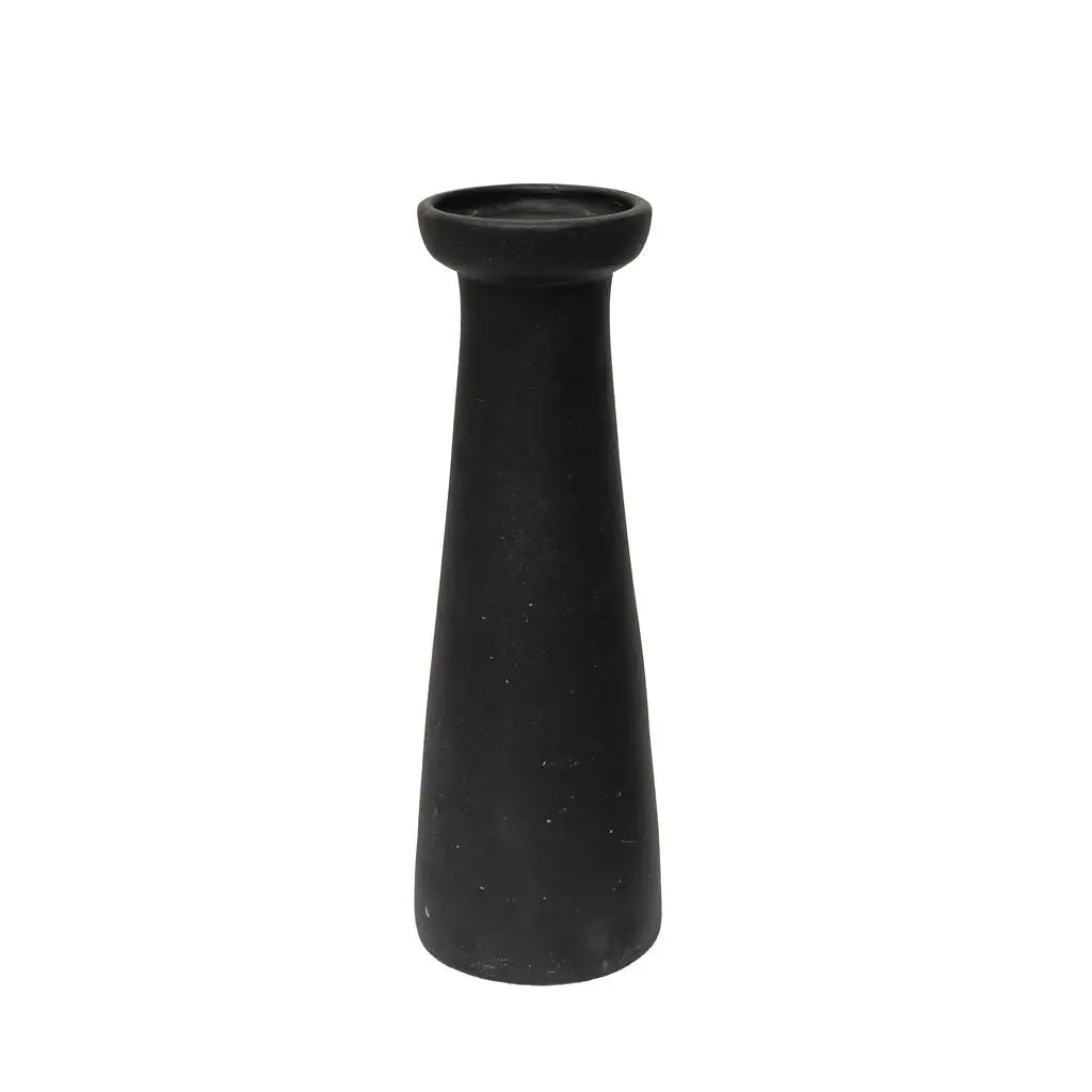 Irthing - Black Terracotta Chunky  Candle Holder