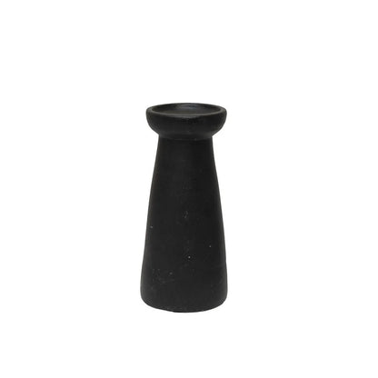 Irthing - Black Terracotta Chunky  Candle Holder