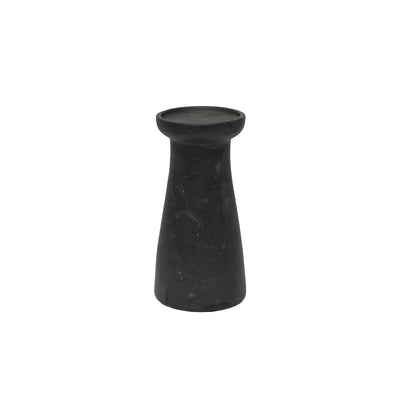 Irthing - Black Terracotta Chunky  Candle Holder