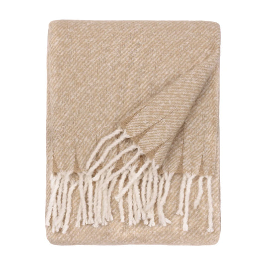 Isla Woven Tasselled Throw Natural