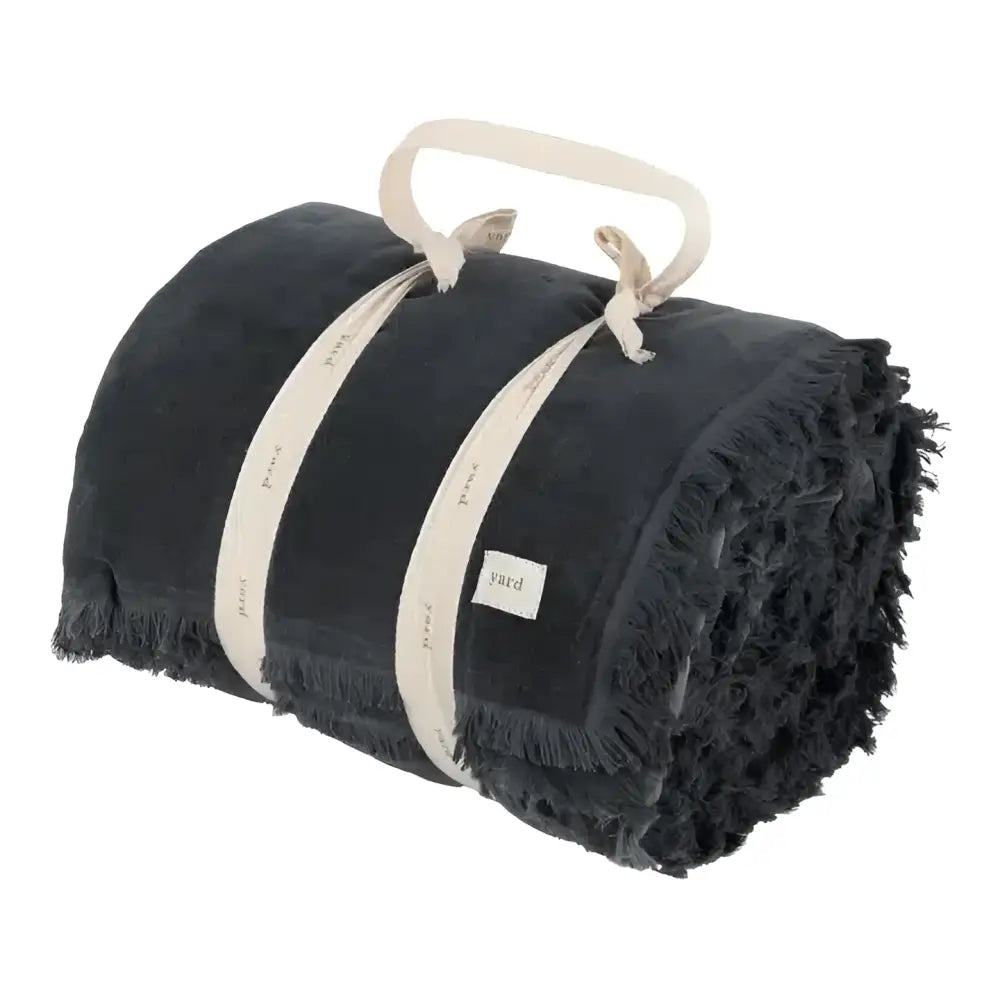 Jaye Cotton Velvet Filled Bedspread Slate image 0