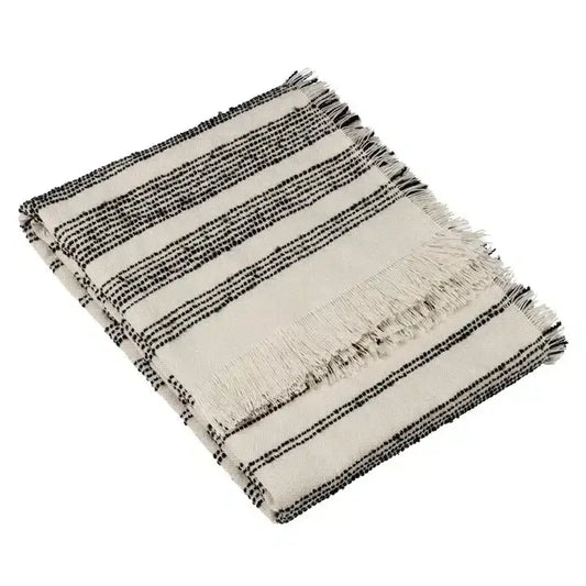 Jour Woven Fringed Throw Natural image 0