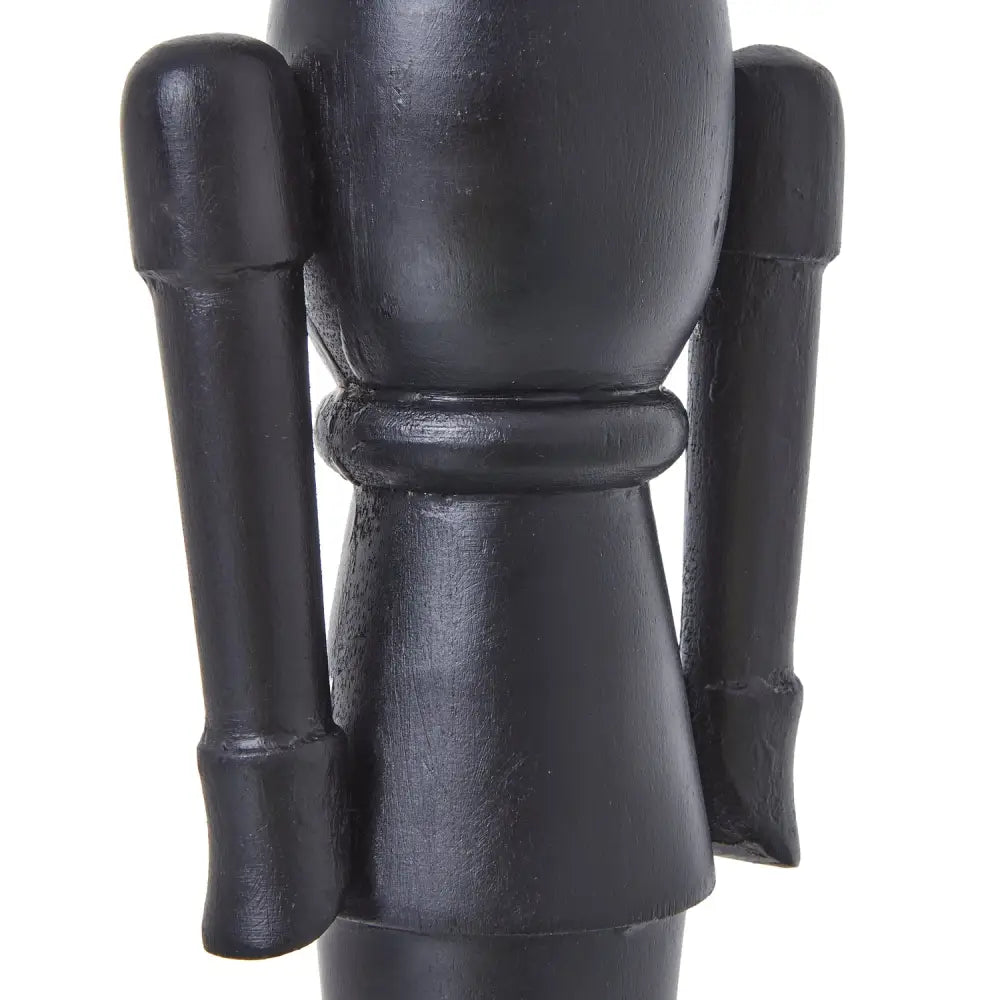 Large Minimalist Black Wooden Nutcracker Decoration