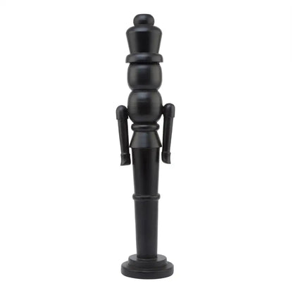 Large Minimalist Black Wooden Nutcracker Decoration