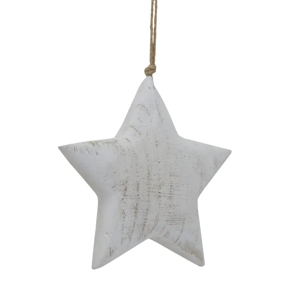 Large Whitewashed Rustic Hanging Star