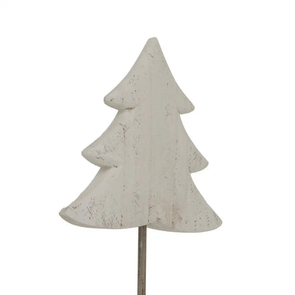 Large Whitewashed Rustic Tree On Stand