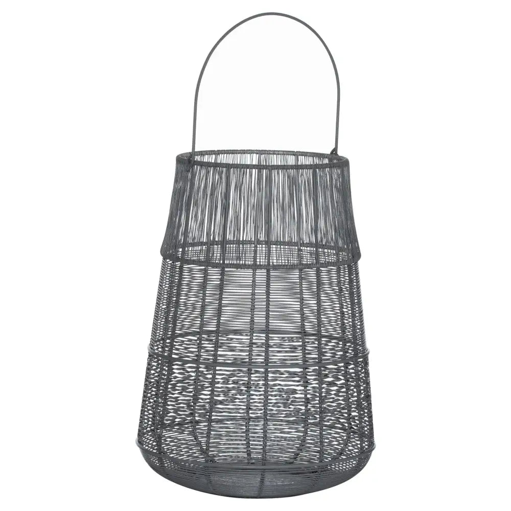Large Wire Silver Lantern