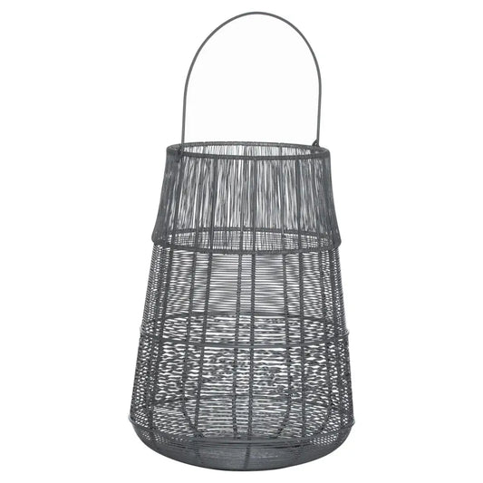 Large Wire Silver Lantern