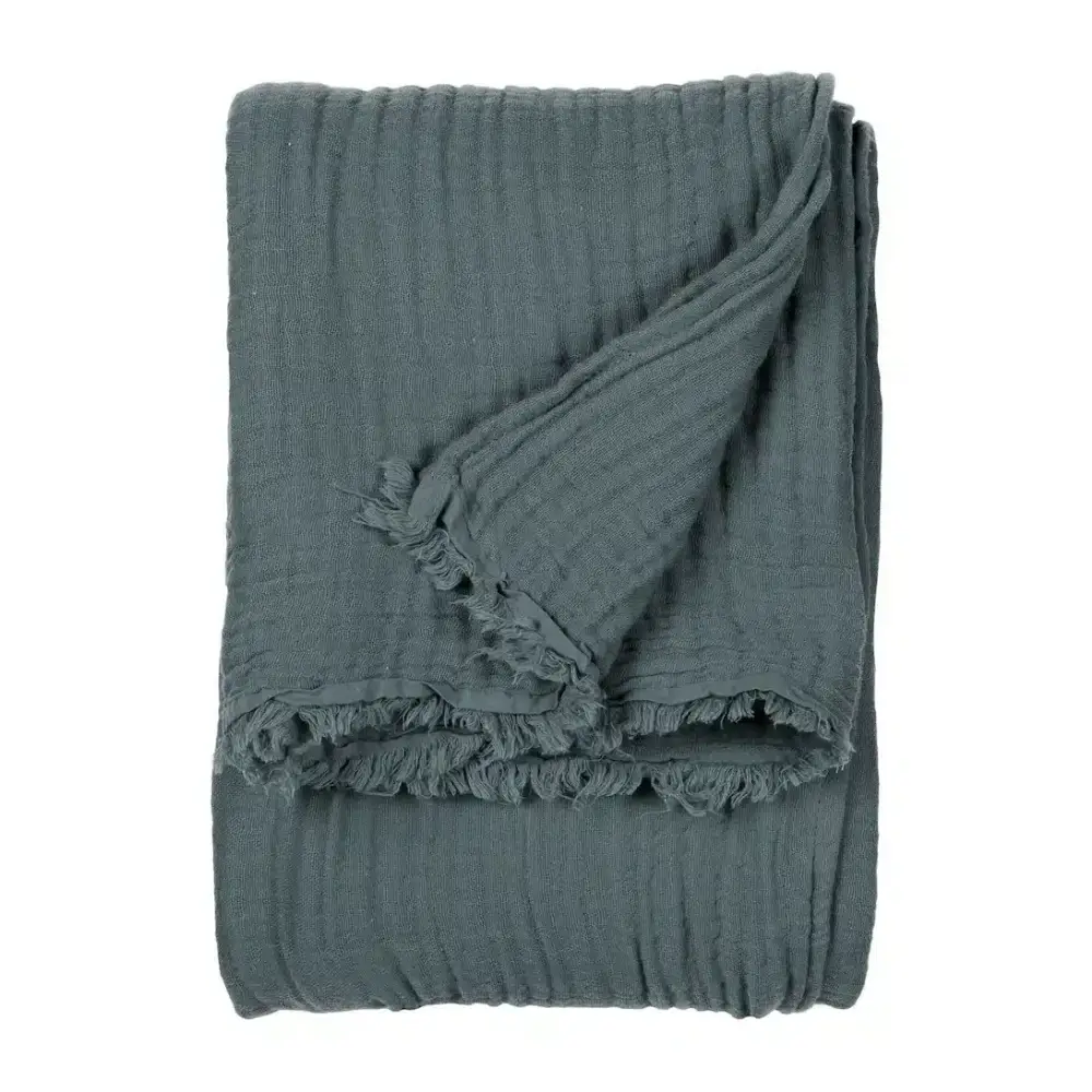 Lark Muslin Cotton Throw Dusk image 2