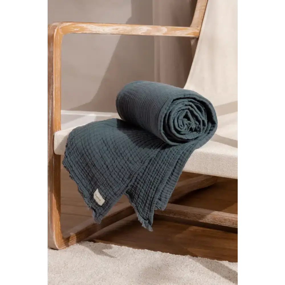 Lark Muslin Cotton Throw Dusk image 3