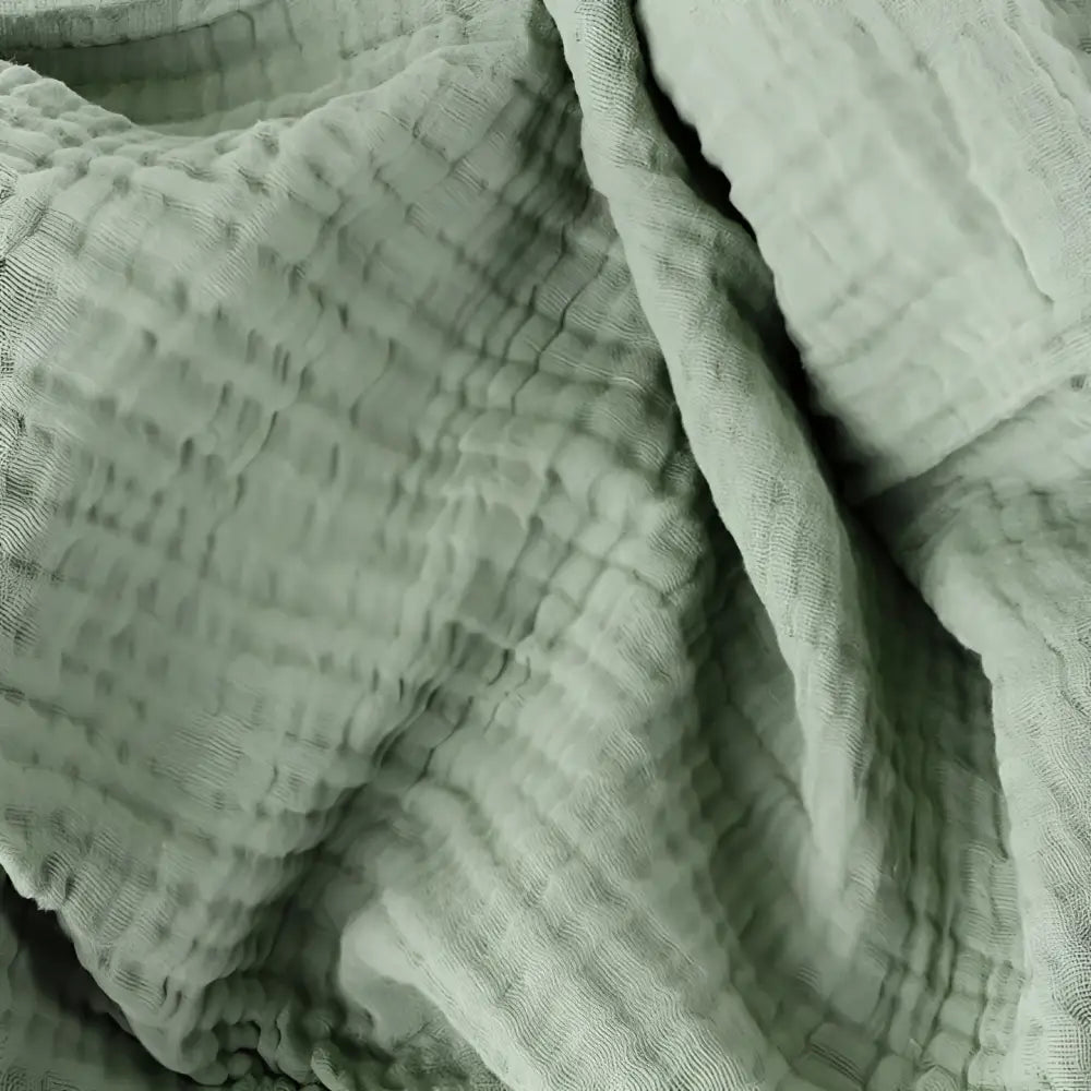 Lark Muslin Cotton Throw Eucalyptus image 3