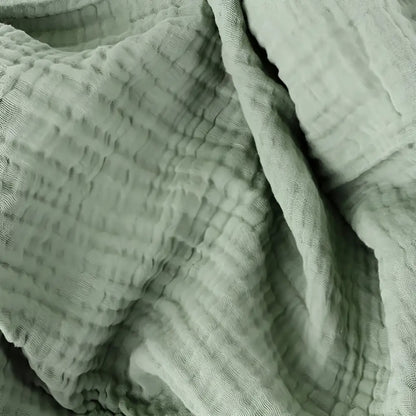 Lark Muslin Cotton Throw Eucalyptus image 3