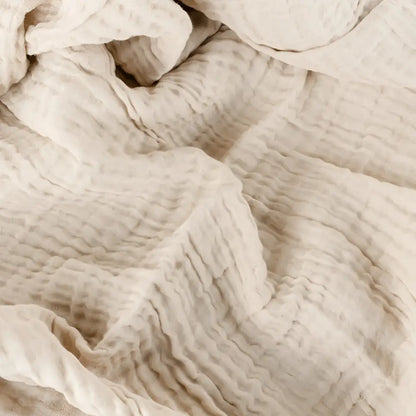 Lark Muslin Cotton Throw Natural image 3