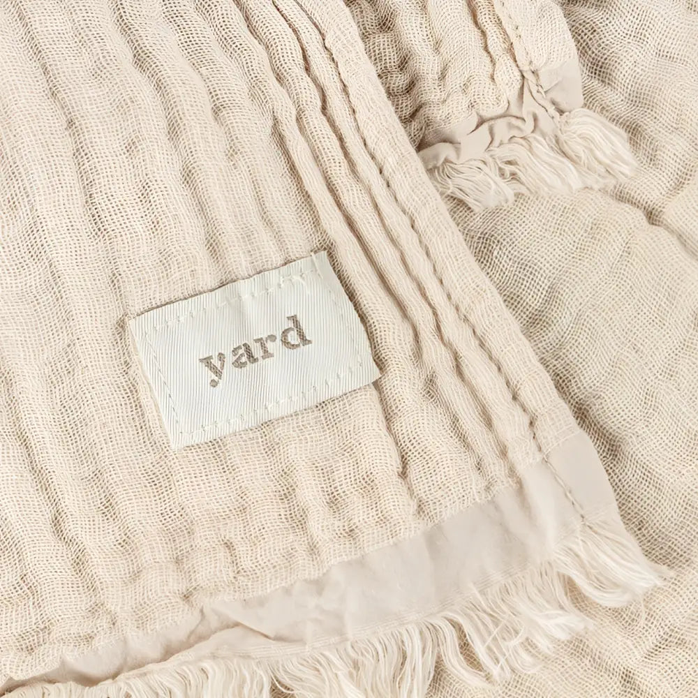 Lark Muslin Cotton Throw Natural image 2