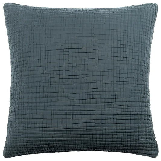 Lark Muslin Crinkle Cotton Cushion Dusk image 0