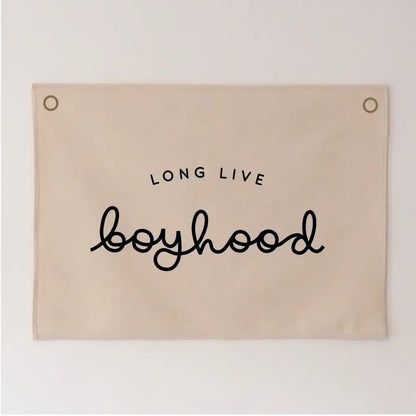 Long Live Boyhood Wall Hanging - Dark Khaki