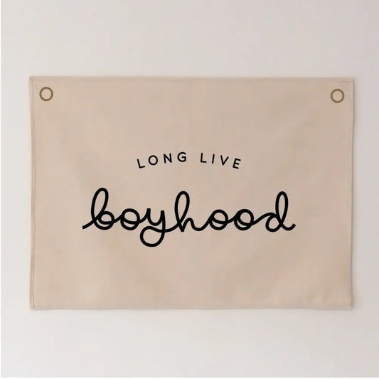 Long Live Boyhood Wall Hanging - Dark Khaki
