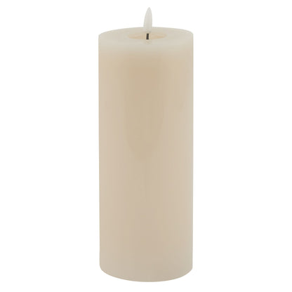 Luxe Collection Melt Effect 3.5x9 Taupe LED Wax Candle