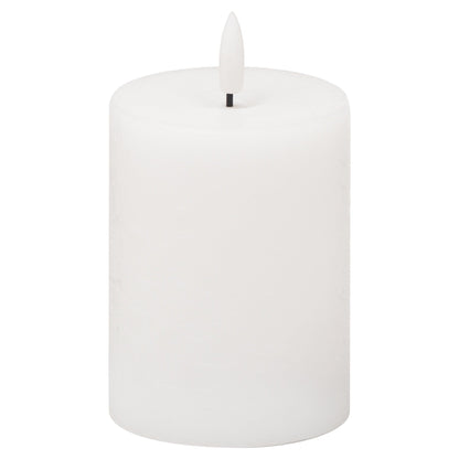 Luxe Collection Natural Glow 3x4 LED White Wax Candle