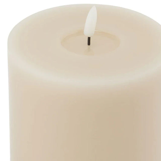 Luxe Collection Natural Glow 5x5 Led Taupe Candle