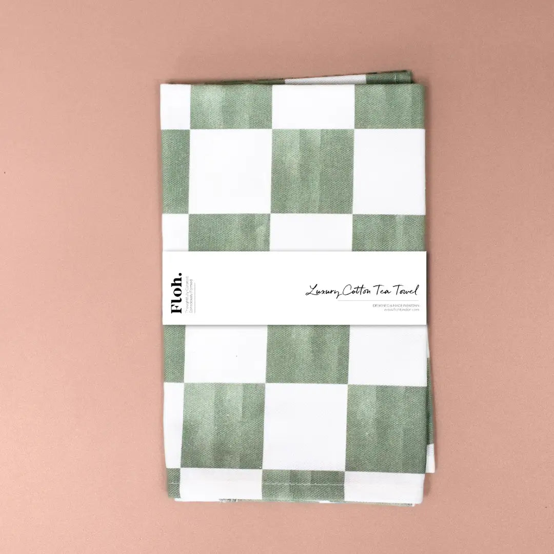 Matcha (Checkerboard) Tea Towel