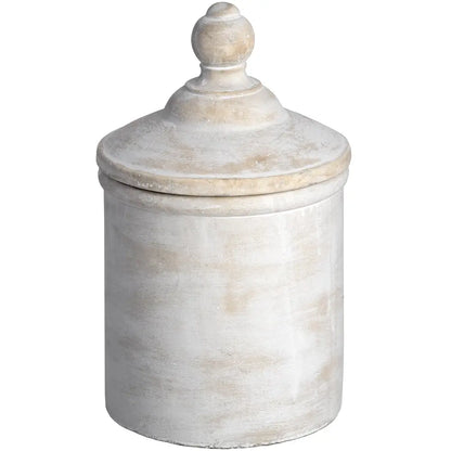 Medium Antique White Cannister