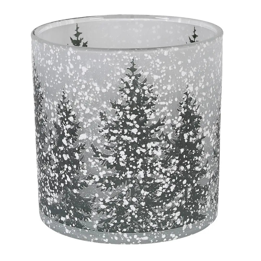 Medium Snowy Trees Candle Holder