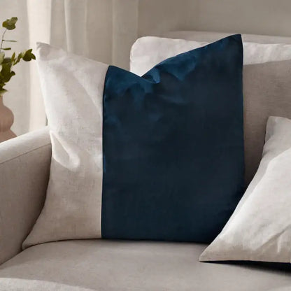 Morden Soft-Washed Velvet Cushion Indigo image 3