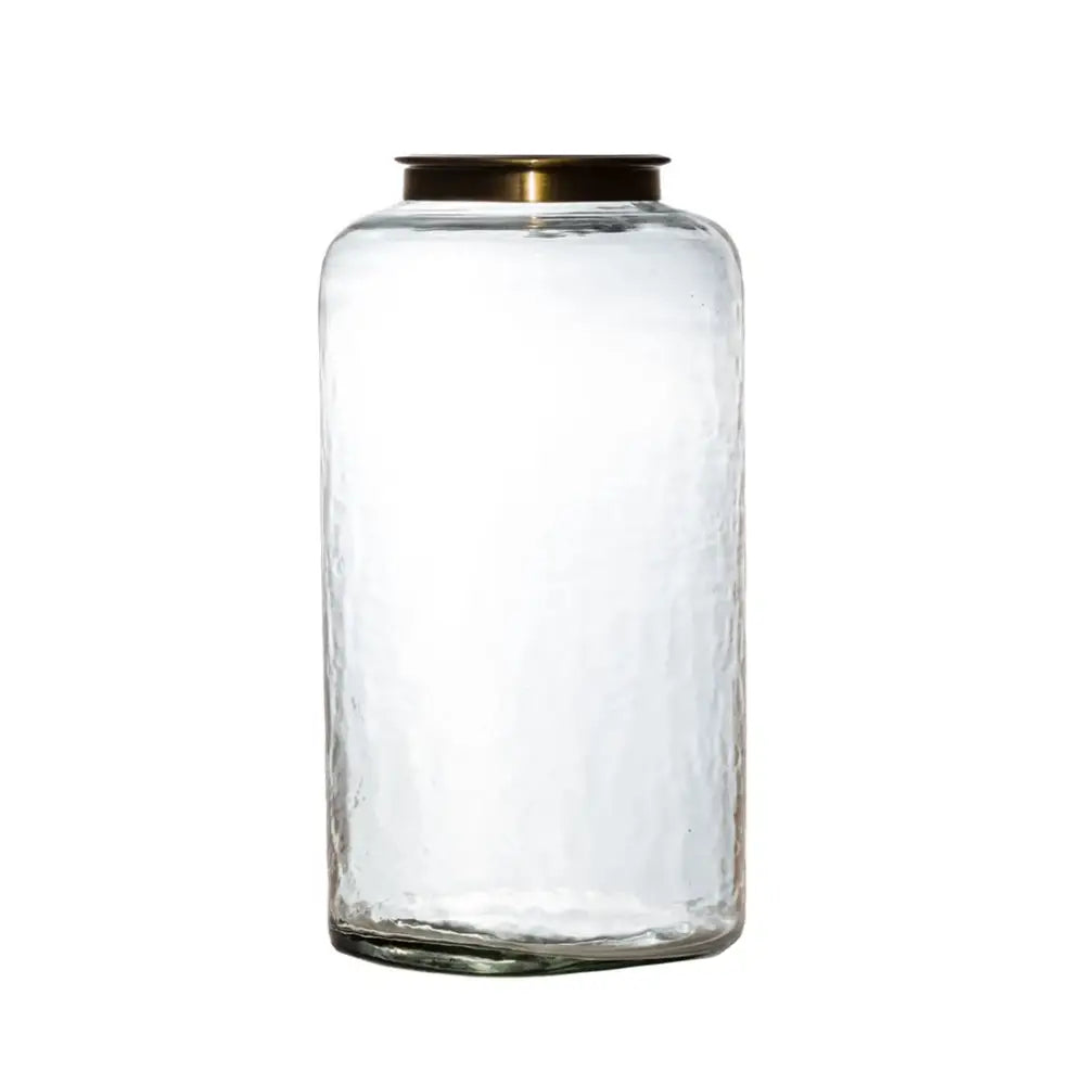 Newark Hammered Glass Lidded Storage Container - Large