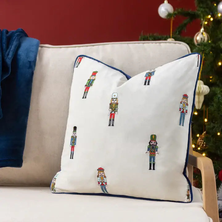 Nutcracker Christmas Cushion Cream