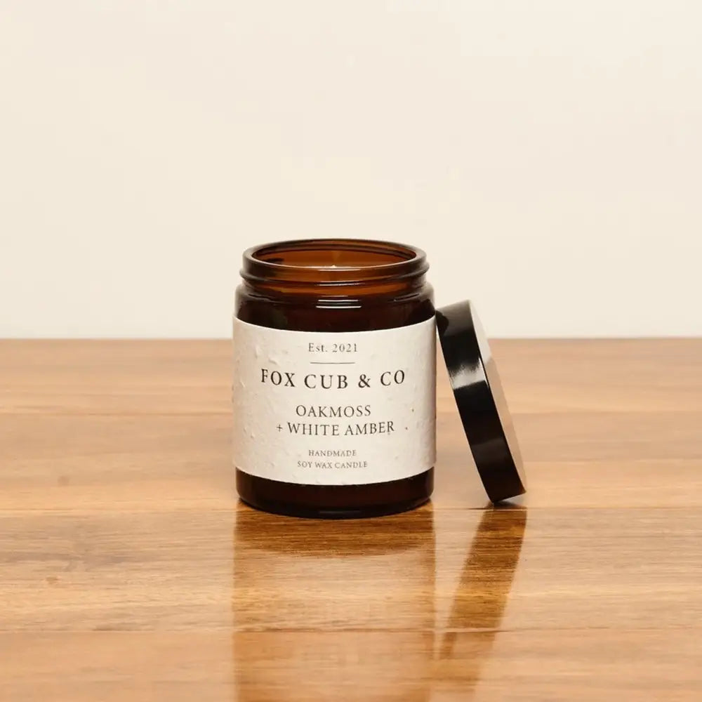 Oakmoss + White Amber Candle image 0