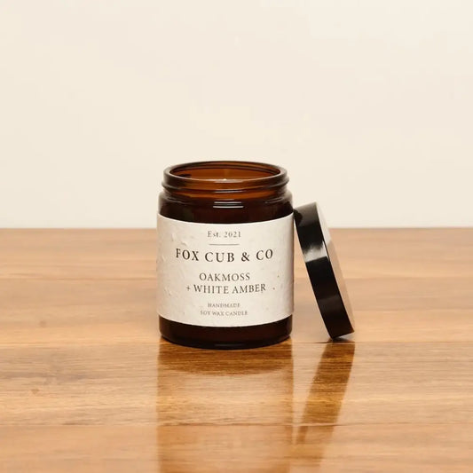 Oakmoss + White Amber Candle image 0