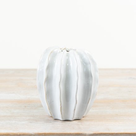 Medium Off White Pod-Shaped Vase