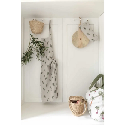 Olive Linen Adult Apron image 1