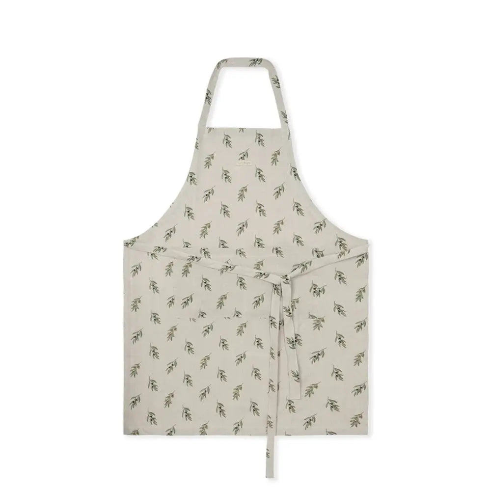 Olive Linen Adult Apron image 0