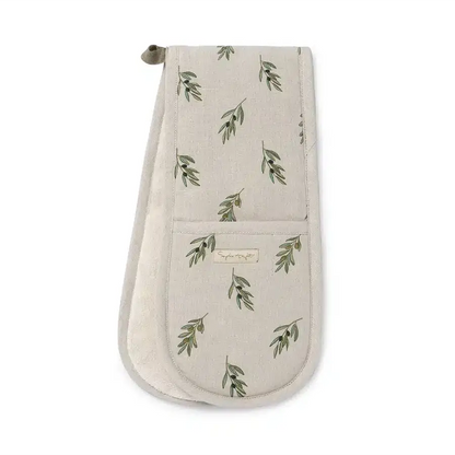 Olive Linen Double Oven Glove image 0