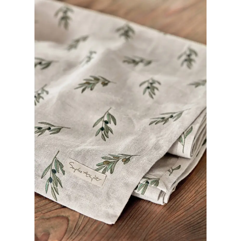 Olive Linen Table Runner image 2