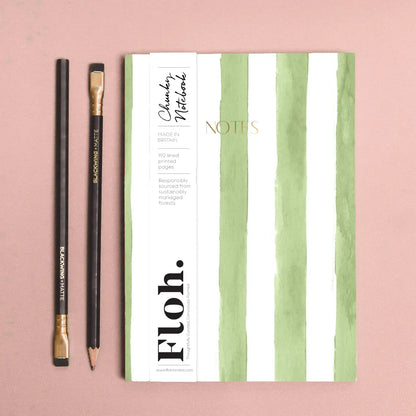 Olive (Stripes) A5 Chunky Notebook