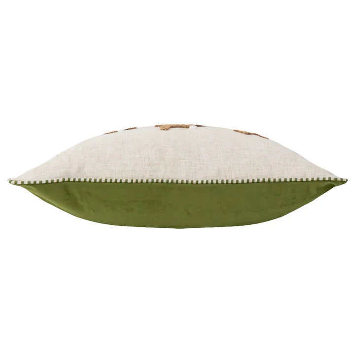 Ramble Hares Tufted Cushion Sage
