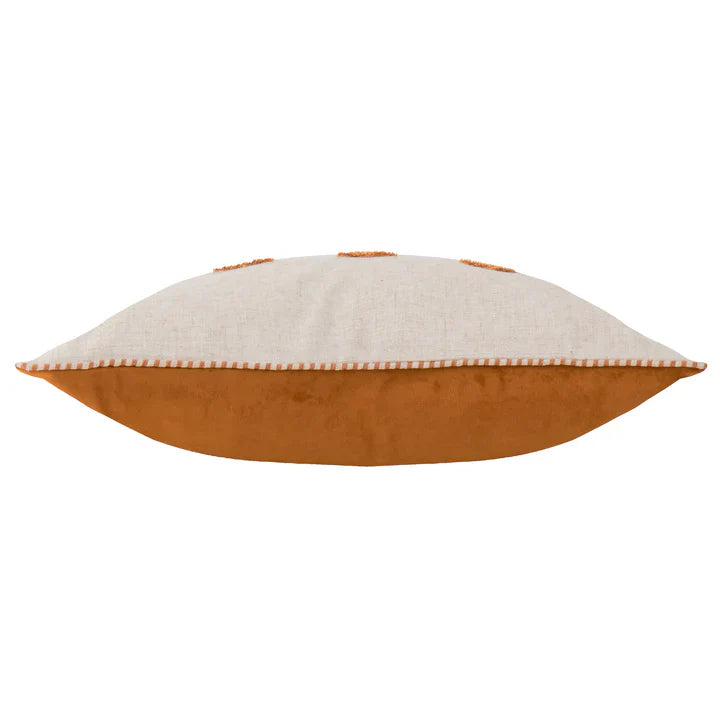 Ramble Highland Cow Tufted Cushion Ginger